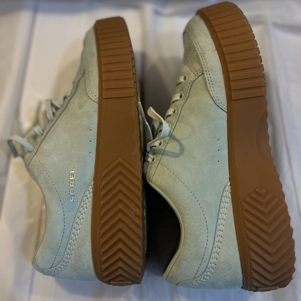 SOREL "ONA AVE" LOW Platform Women's Sneaker Size 11-Cool Green